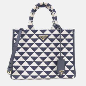 Prada Symbole Shopper Talco Jacquard Tote Bag, Satchels - Luxury Closet catalog