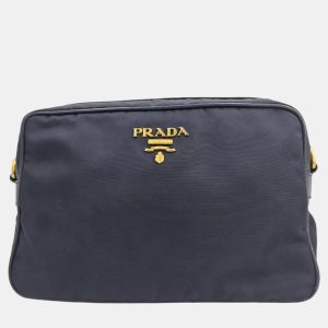 Prada Tessuto Bandoliera Navy Nylon Camera Bag, Handbags - Luxury Closet catalog