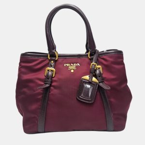 Prada Tessuto Burgundy Nylon Tote Bag, Tote Handbags - Luxury Closet catalog
