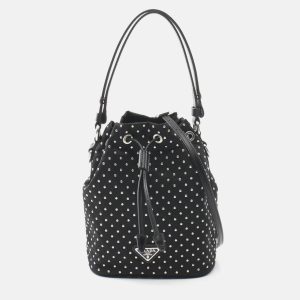 Prada Studded Black Nylon Handbag, Satchels - Luxury Closet catalog