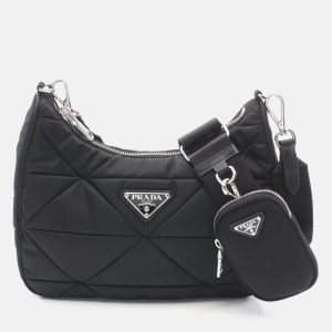 Prada Tessuto Quilting Black Nylon Shoulder Bag, Handbags - Luxury Closet catalog