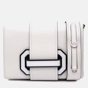 Prada White City Calf Plex Ribbon Bag, Shoulder Bags - Luxury Closet catalog