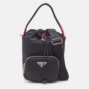 Prada Black/Red Nylon and Leather Puffer Cargo Pocket Shoulder Bag, Shoulder Bags - Luxury Closet catalog