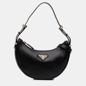Prada Black Small Soft Calf Arque Satchel, Satchels - Luxury Closet catalog