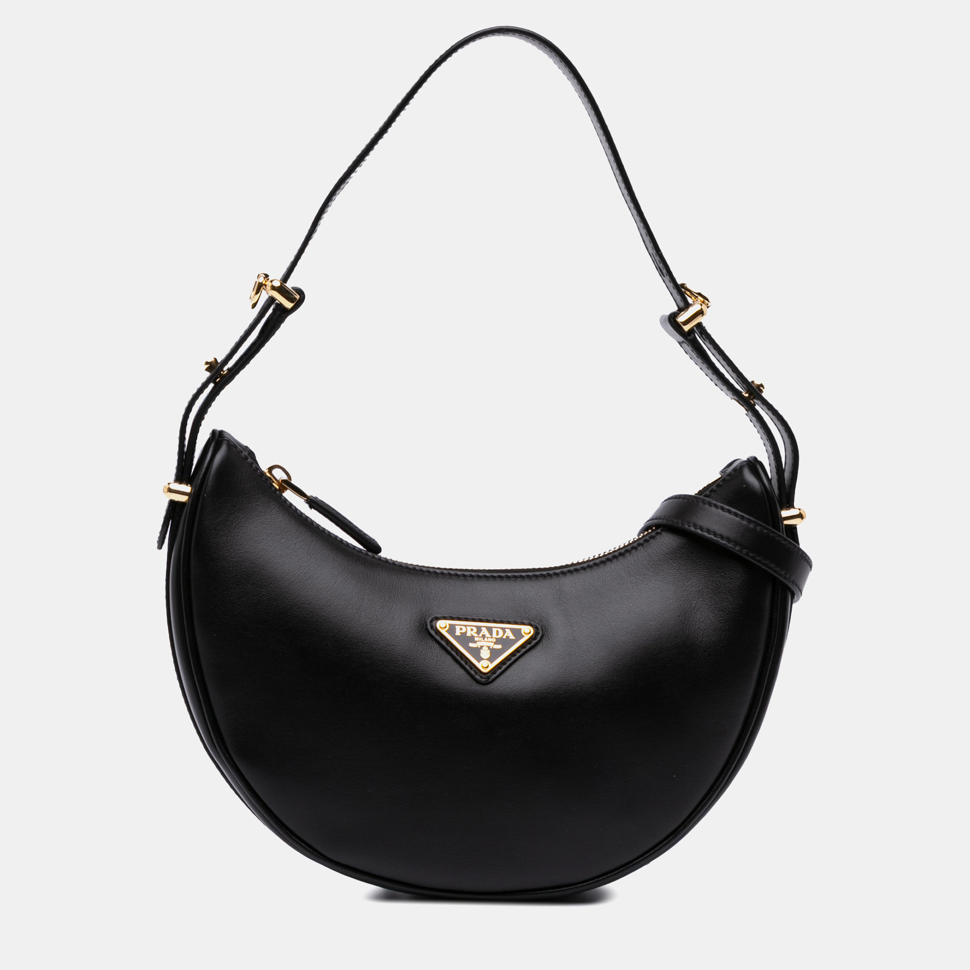 Prada Black Small Soft Calf Arque Satchel, Satchels - Luxury Closet catalog