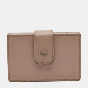 Prada Beige Saffiano Leather 5 Gusset Card Holder, Wallets & Money Clips - Luxury Closet catalog