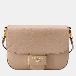 Prada Saffiano Leather Emblème Shoulder Bag, Handbags - Luxury Closet catalog