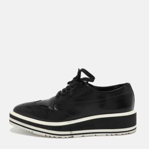 Prada Black Brogue Leather Derby Low Top Sneakers Size 39, Athletic Shoes & Sneakers - Luxury Closet catalog
