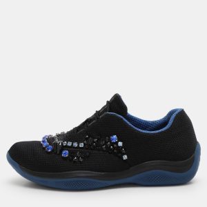 Prada Black Mesh Crystal Embellished Slip On Sneakers Size 36, Athletic Shoes & Sneakers - Luxury Closet catalog