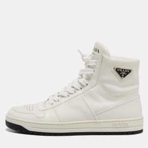 Prada White Leather New Avenue High Top Sneakers Size 38, Athletic Shoes & Sneakers - Luxury Closet catalog