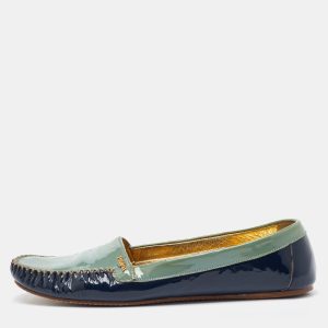 Prada Two Tone Blue Patent Leather Slip On Loafers Size 40, Loafers & Slip-Ons - Luxury Closet catalog