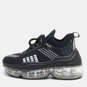 Prada Black Knit Fabric and Neoprene Cloudbust Sneakers Size 35.5, Athletic Shoes & Sneakers - Luxury Closet catalog