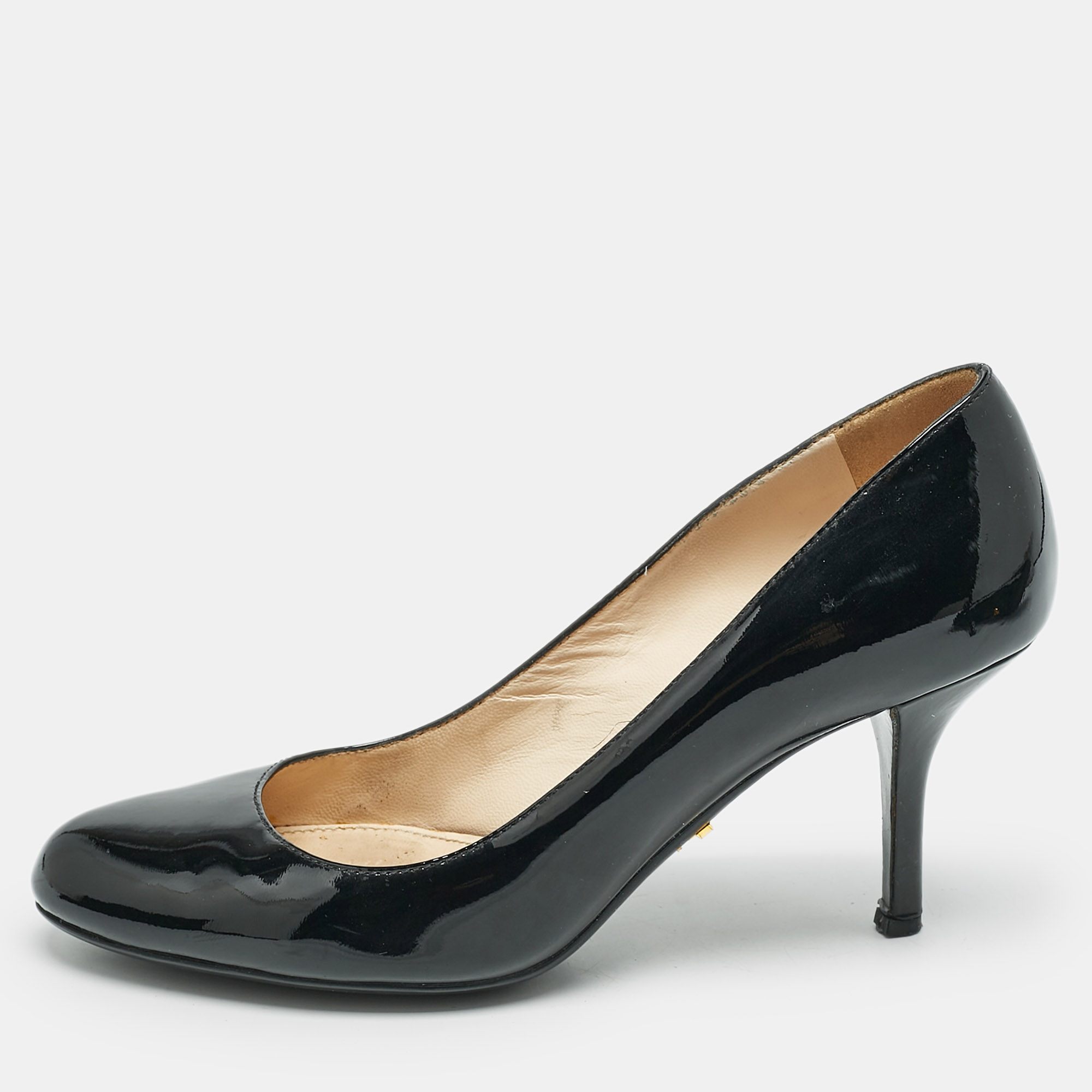 Prada Black Patent Leather Round Toe Pumps Size 36, Pumps - Luxury Closet catalog