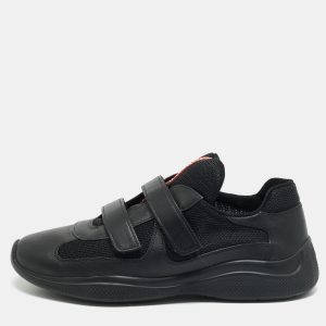 Prada Black Leather and Mesh Slip On Sneakers Size 41, Athletic Shoes & Sneakers - Luxury Closet catalog