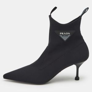 Prada Black Neoprene Ankle Boots Size 39, Boots - Luxury Closet catalog