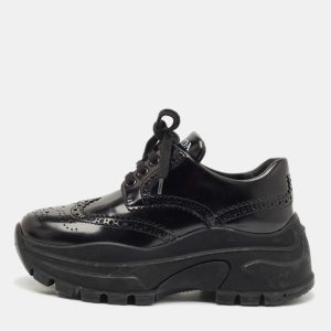 Prada Black Leather Brogue Derby Chunky Platform Sneakers Size 36, Athletic Shoes & Sneakers - Luxury Closet catalog