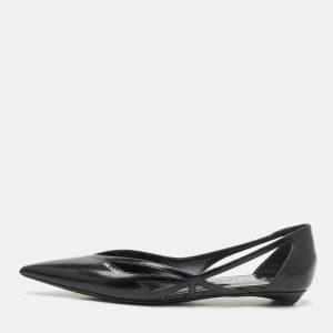 Prada Black Brushed Leather Ballet Flats Size 38, Flats - Luxury Closet catalog