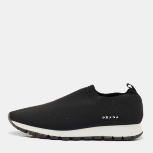 Prada Black Knit Fabric Slip On Sneakers Size 40, Athletic Shoes & Sneakers - Luxury Closet catalog