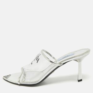 Prada Transparent PVC Logo Print Slide Sandals Size 39, Sandals - Luxury Closet catalog