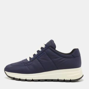 Prada Navy Blue Nylon Prax 01 Low Top Sneakers Size 37.5, Athletic Shoes & Sneakers - Luxury Closet catalog