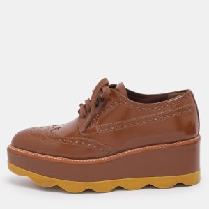 Prada Brown Brogue Leather Platform Derby Sneakers Size 35.5, Athletic Shoes & Sneakers - Luxury Closet catalog