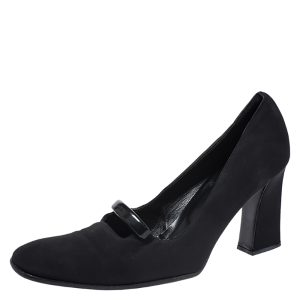 Prada Black Fabric Block Heel Pumps Size 40.5, Pumps - Luxury Closet catalog