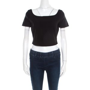 Preen by Thornton Bregazzi Black Stretch Crepe Zone Crop Top M, Shirts & Tops - Luxury Closet catalog