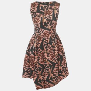Proenza Schouler Black Printed Synthetic Asymmetric Midi Dress S, Dresses - Luxury Closet catalog