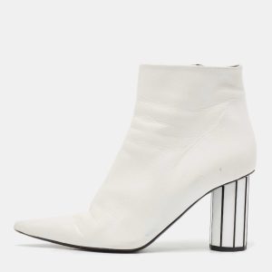 Proenza Schouler White Leather Ankle Length Boots Size 38, Boots - Luxury Closet catalog