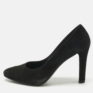 Ralph Lauren Collection Black Suede And Leather Pumps Size 38, Pumps - Luxury Closet catalog