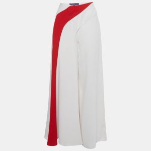Ralph Lauren Purple Label White Crepe Contrast Stripe Flared Trouser S, Clothing - Luxury Closet catalog