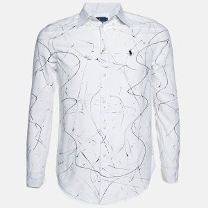 Ralph Lauren White Printed Cotton Buttoned Down Shirt M, Shirts & Tops - Luxury Closet catalog