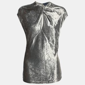 Ralph Lauren Silver Velvet Top S, Shirts & Tops - Luxury Closet catalog