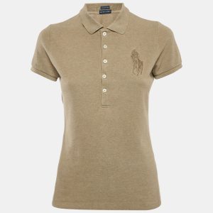 Ralph Lauren Green Cotton Pique Skinny Polo T-Shirt M, Shirts & Tops - Luxury Closet catalog