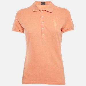 Ralph Lauren Orange Logo Embroidered Cotton Skinny Fit Polo T-Shirt M, Shirts & Tops - Luxury Closet catalog