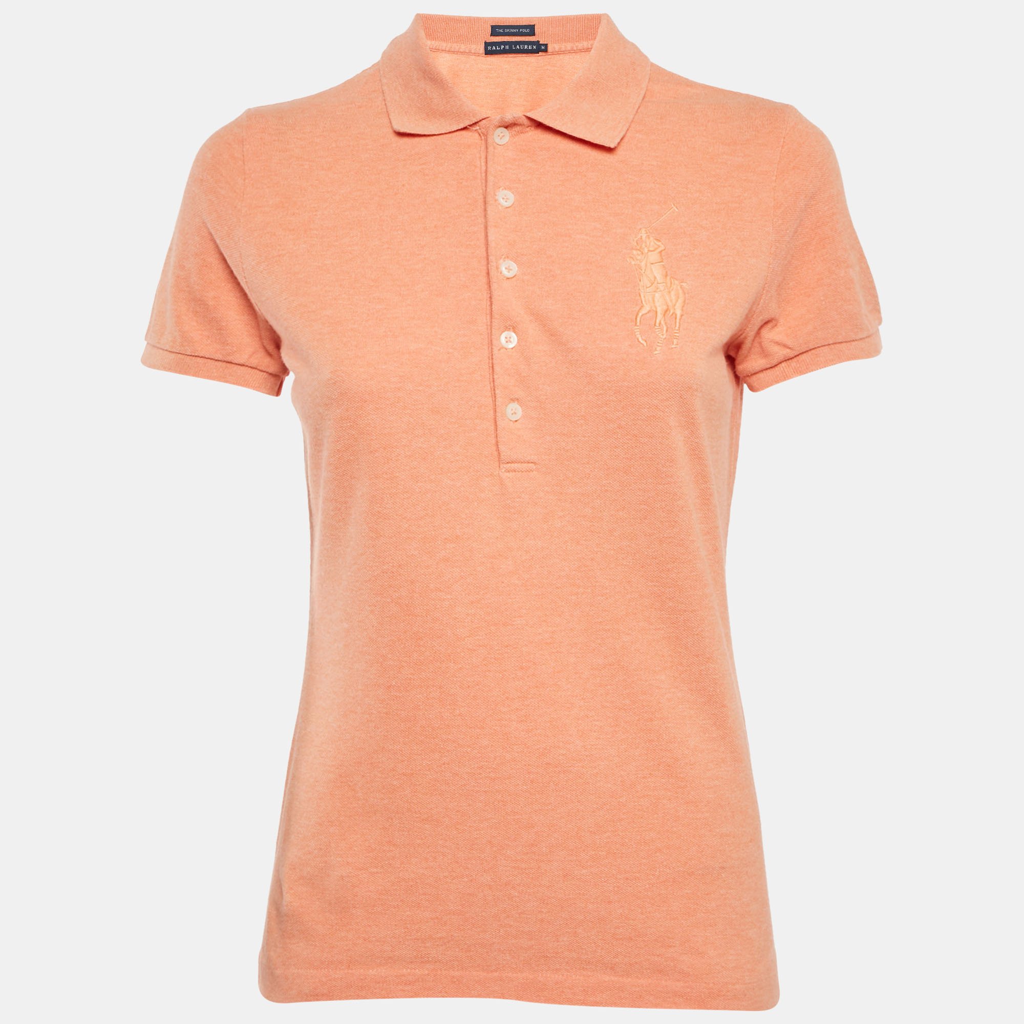 Ralph Lauren Orange Logo Embroidered Cotton Skinny Fit Polo T-Shirt M, Shirts & Tops - Luxury Closet catalog