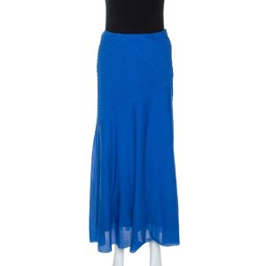 Ralph Lauren Blue Cotton Pintuck Detail Maxi Skirt S, Skirts - Luxury Closet catalog