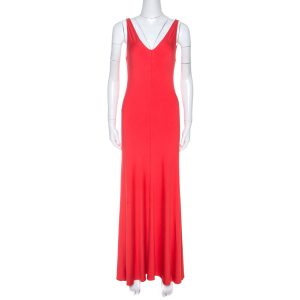 Ralph Lauren Coral Pink Jersey Sleeveless Jenny Maxi Dress M, Dresses - Luxury Closet catalog