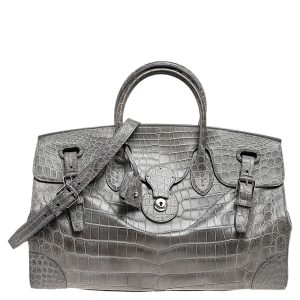 Ralph Lauren Grey Alligator Ricky Tote, Tote Handbags - Luxury Closet catalog