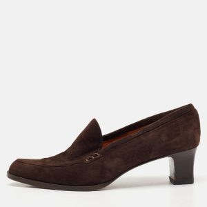 Ralph Lauren Brown Suede Loafer Pumps Size 38, Pumps - Luxury Closet catalog