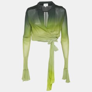 Rat & Bao Green Ombre Crepe Cypress Shirt S, Shirts & Tops - Luxury Closet catalog