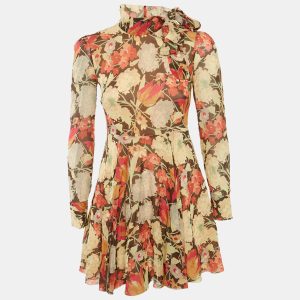 RED Valentino Pink Floral Print Silk Mini Dress S, Dresses - Luxury Closet catalog