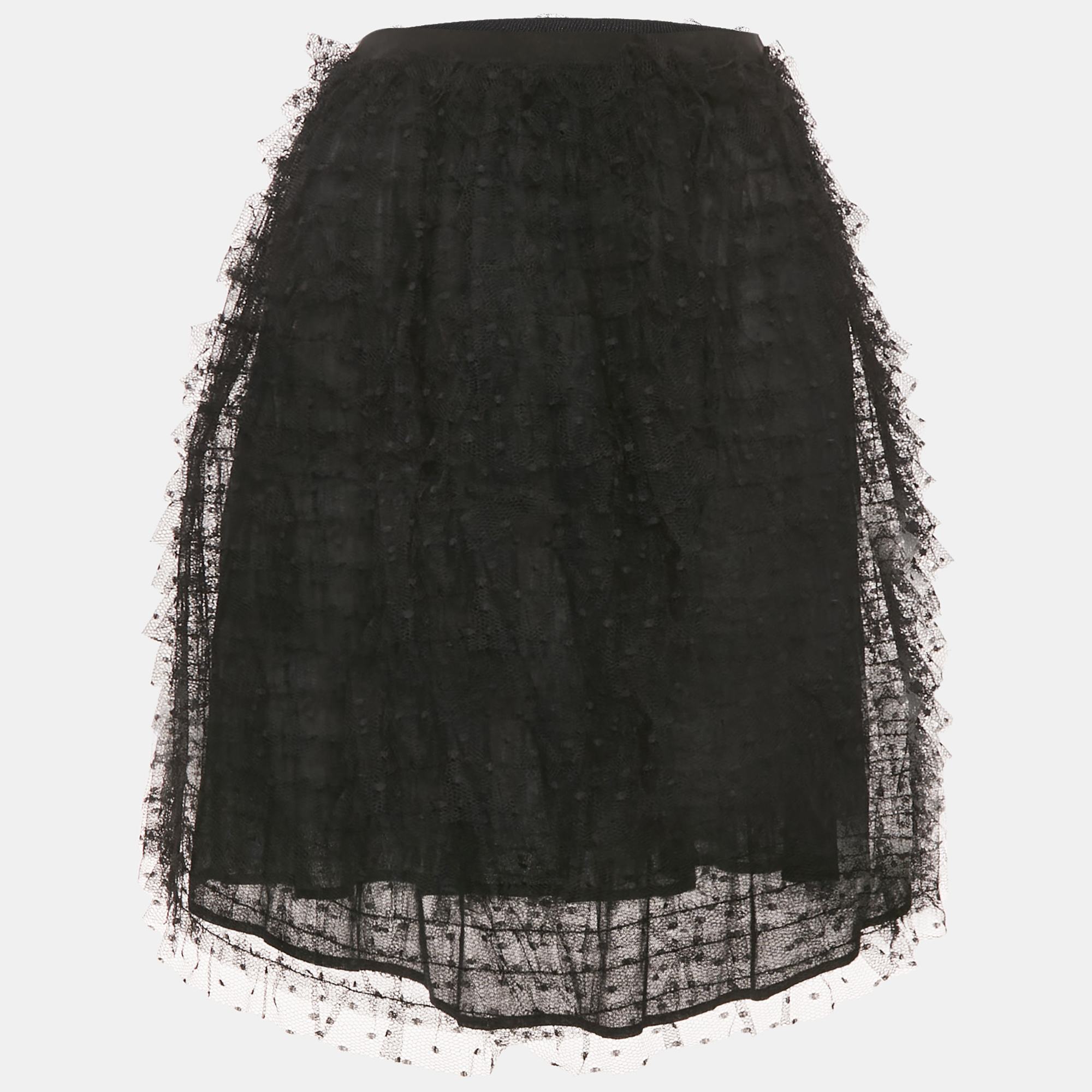 RED Valentino Black Tulle Ruffled Mini Skirt S, Skirts - Luxury Closet catalog
