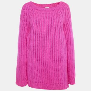 RED Valentino Pink Rib Knit Oversized Sweater M, Sweaters & Cardigans - Luxury Closet catalog