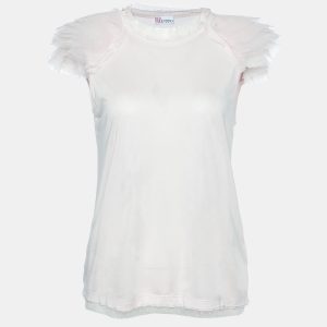 RED Valentino Pink Tulle Sleeve Jersey T-Shirt L, Shirts & Tops - Luxury Closet catalog