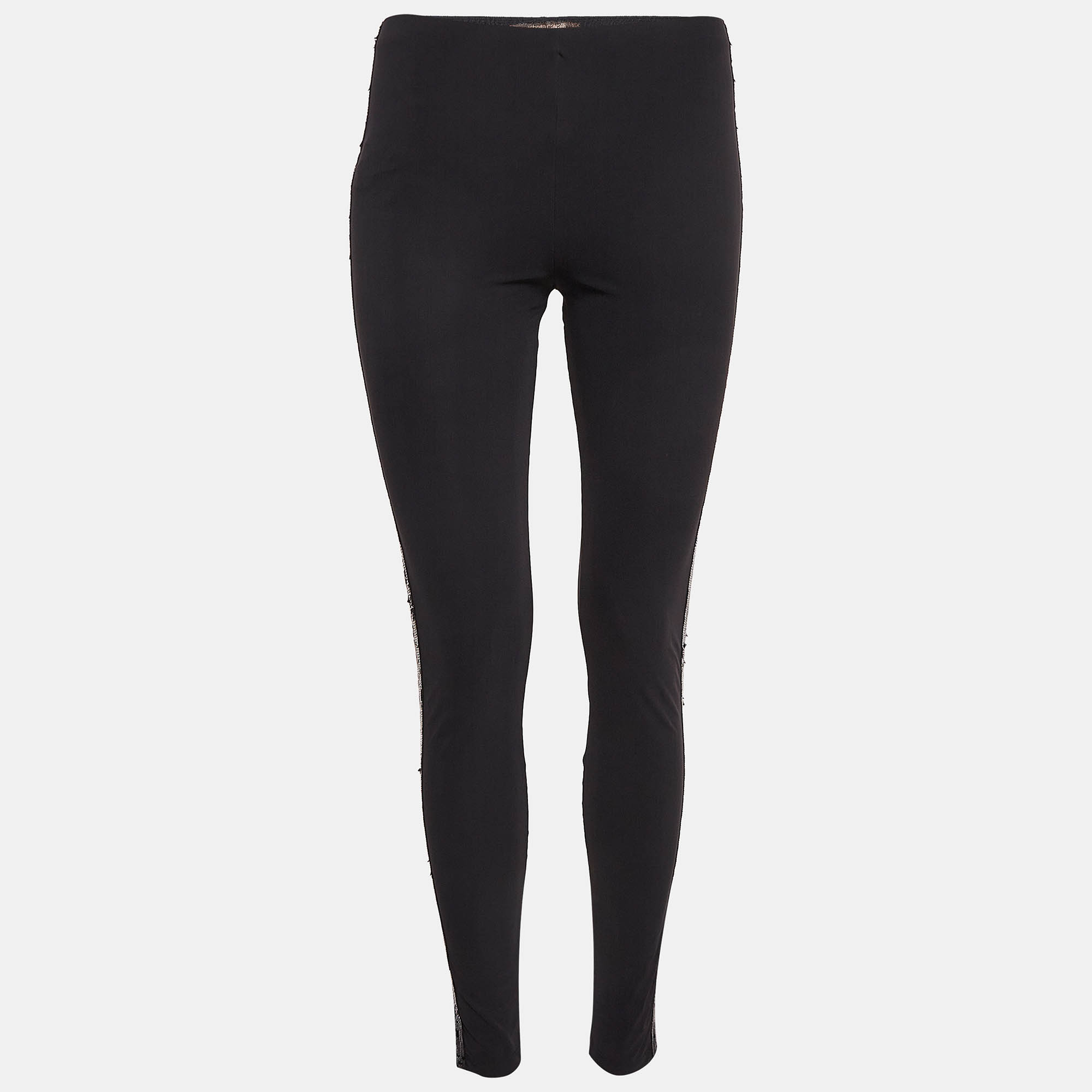 Roberto Cavalli Black Sequin Jersey Leggings M, Clothing - Luxury Closet catalog