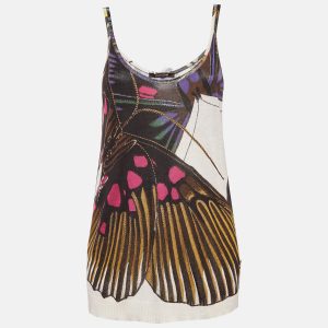 Roberto Cavalli Multicolor Butterfly Print Knit Cami Top M, Shirts & Tops - Luxury Closet catalog