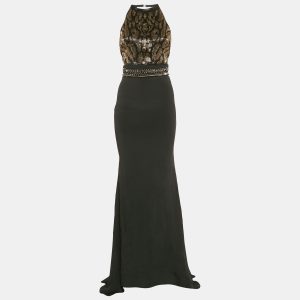 Roberto Cavalli Black Embellished Crepe Sleeveless Gown S, Dresses - Luxury Closet catalog