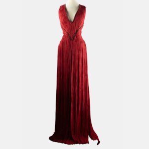 Roberto Cavalli Burgundy Sleeveless Maxi Dress IT 38, Dresses - Luxury Closet catalog