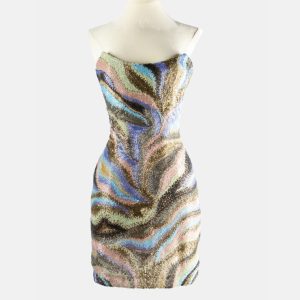 Roberto Cavalli Multicolor Beaded Mini Dress IT 38, Dresses - Luxury Closet catalog